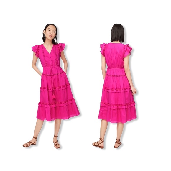 J. Crew Dresses & Skirts - J. Crew Women’s Pom Pom Dress in Cotton Voile 8